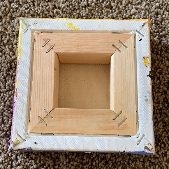 Painting: Abstract Explosion 💛💜💙 (mini) - Picture 4 of 4